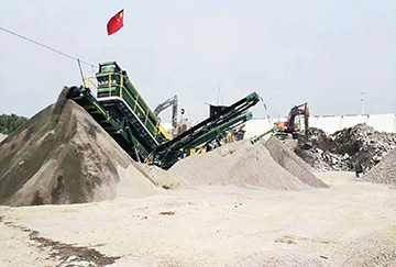 江蘇時產200噸建築廢棄物移動破碎處理生產線